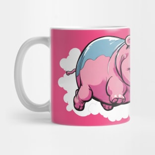 Flying Pink Hippo Mug